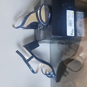 NATURALIZER Vanessa 2 French Navy Sparkle Strappy Heels Womens 8.5